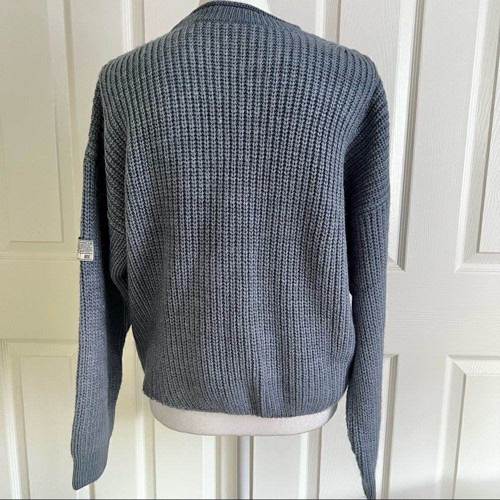 NEW BDG Urban Outfitters Fisherman Knit Sweater Blue Large - Picture 5 of 11